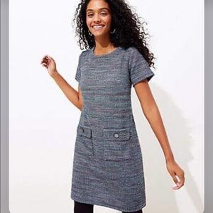 LOFT NWT tweed shift dress